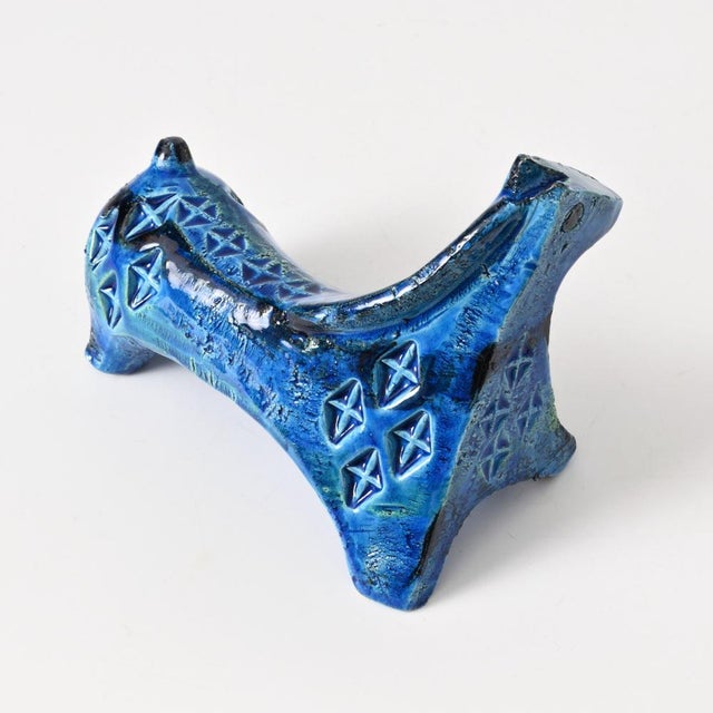Blue Rimini Blu Horse Figurine by Aldo Londi for Bitossi, 1960s For Sale - Image 8 of 12