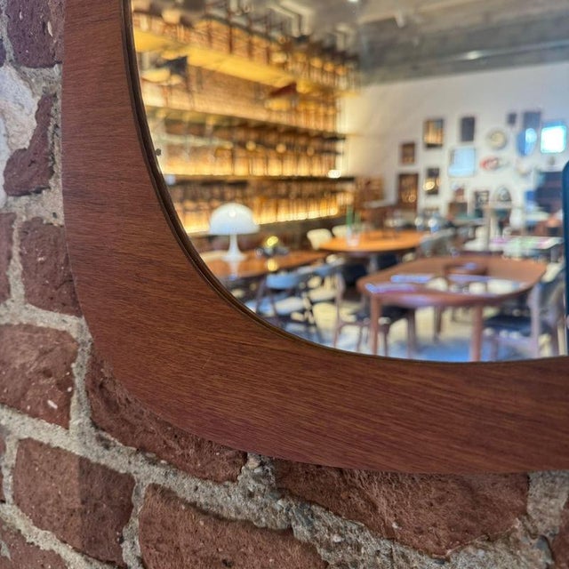 Vintage Danish Mirror with Teak Frame, 1960s For Sale - Image 3 of 6