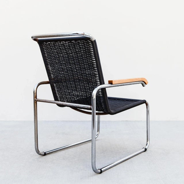 Vintage S35 Cantilevered Lounge Chair Attributed to Marcel Breuer For Sale In Los Angeles - Image 6 of 12