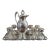 Antique Silverplate Liqueur Set - Pitcher With 6 Goblets & Tray - Bacchus Grape -. c.1900–1930 For Sale