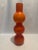Modern Late 20th Century Modern Global Views Tangerine “ Macchia” Mottled Art Glass Triple Gourd Totem Vase by Turtle and Crane - Palm Beach Regency Style For Sale - Image 3 of 11