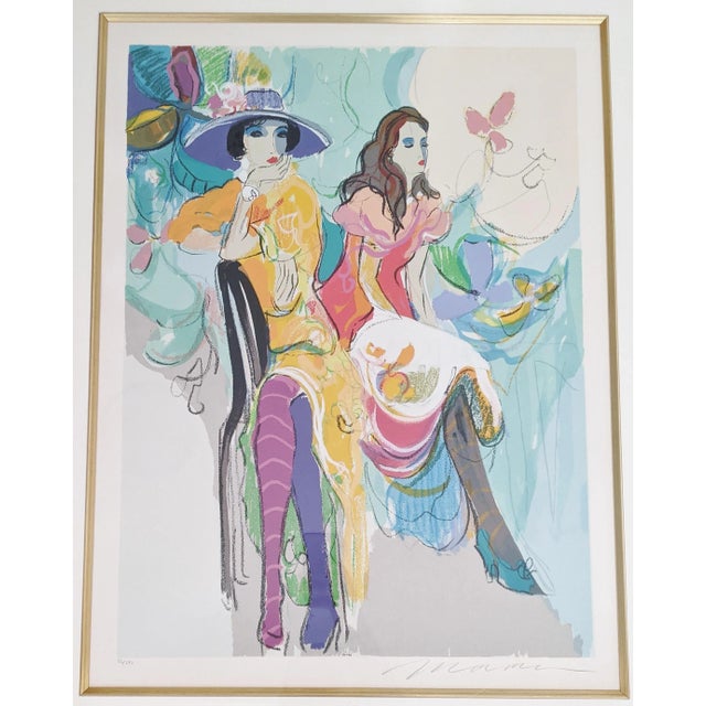 Modern Late 20th Century Expressionist Figurative Fashion Prints, Framed - a Pair For Sale - Image 3 of 13
