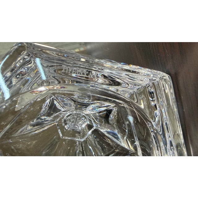 2000 - 2009 Tiffany & Co Hampton 9" Crystal Candlesticks Taper Candle Holders Pair For Sale - Image 5 of 6