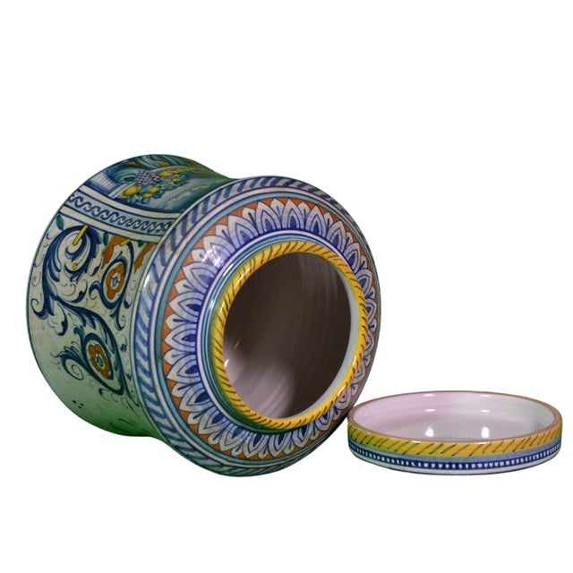 Italian Majolica Albarelo by Fernando Calzolari, 1980s For Sale - Image 3 of 5