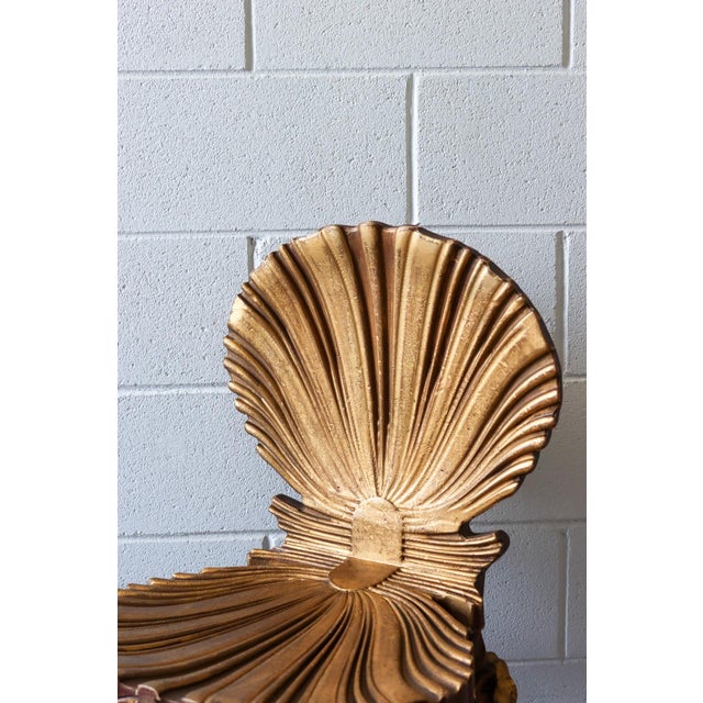 Mid 20th Century Pair of Grotto Style Giltwood Side Chairs For Sale - Image 9 of 11