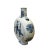 Chinese Chinese Blue White Porcelain Oval Flat Body People Theme Vase For Sale - Image 3 of 6