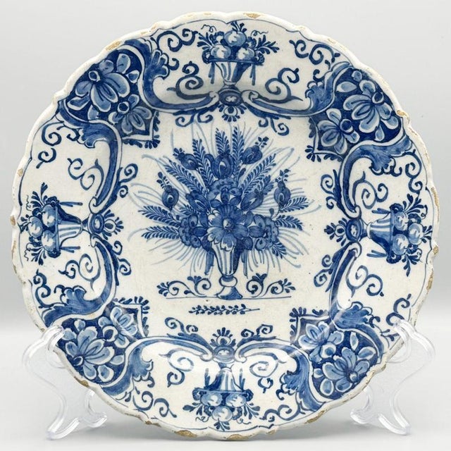 Antique Dutch Delft Charger, 1700s For Sale - Image 5 of 8