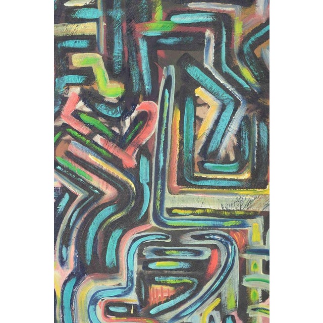 Modern Carsten Hellström, Circuit II, 1982, Oil on Board For Sale - Image 3 of 5