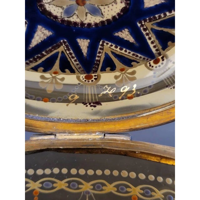 19th Century Bohemian Moser Enameled Amber Art Glass Jewel Casket For Sale - Image 10 of 11
