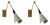 White Wall Lamps in the style of Stilnovo, Set of 2 For Sale