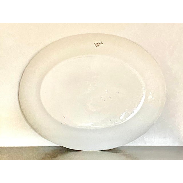 Traditional Antique Brown Transferware "Daisy" Pattern Platter For Sale - Image 3 of 8