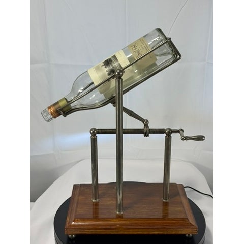 Vintage Mechanical Wine Server Pourer With Presentation Pouring Stand For Sale - Image 4 of 17