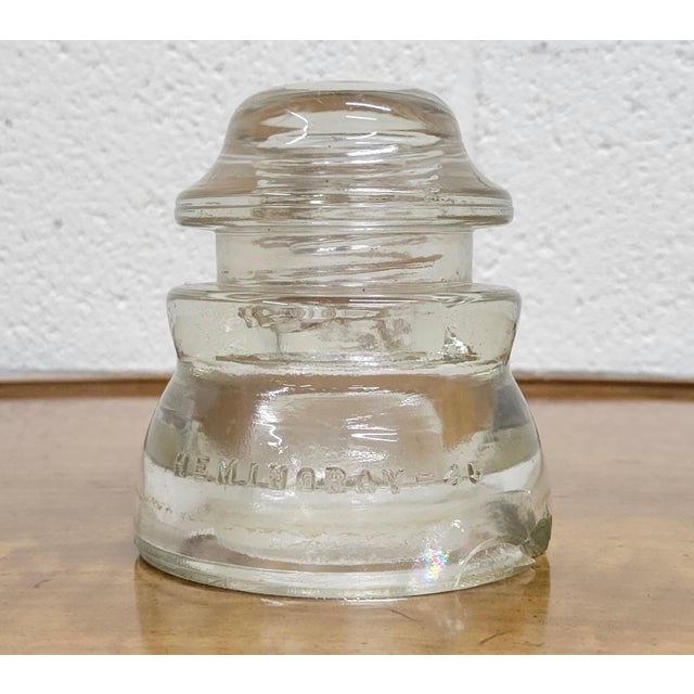 This is a gorgeous clear vintage glass Hemingray 45 insulator. Made in the U.S.A, 33-45. Many insulators in stock of...