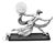 1990s Art Deco Nude Lamp/after A.Ouline Silvered Bronze For Sale