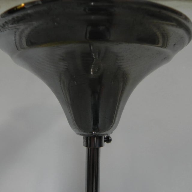 Art Deco Ribbed Glass Globe Ceiling Lamp, 1930s For Sale - Image 6 of 11