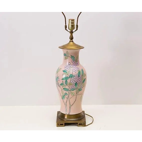 Chinoiserie Lamp Pink Ginger Jar Botanical Chairish