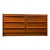 Vintage Danish Six-Drawer Teak Dresser W/ Sculpted Handles For Sale