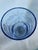1930's American Engraved Cut Glass Cornflower Blue Pedestal Floral Vase For Sale - Image 4 of 11