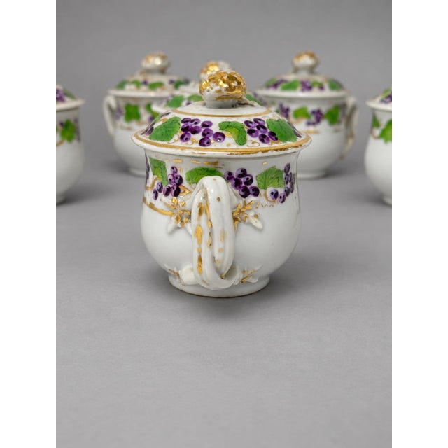 A set of 10 Chinese Export porcelain pot de crème cups and covers, made for the Western dessert service market, late 18th...
