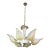 Exceptional Vintage 6-Light Gold Murano Glass Chandelier For Sale