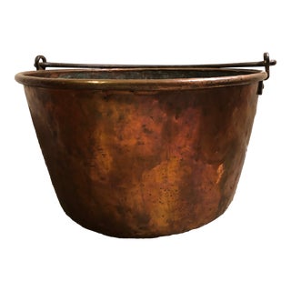 Antique Copper Apple Butter Kettle For Sale