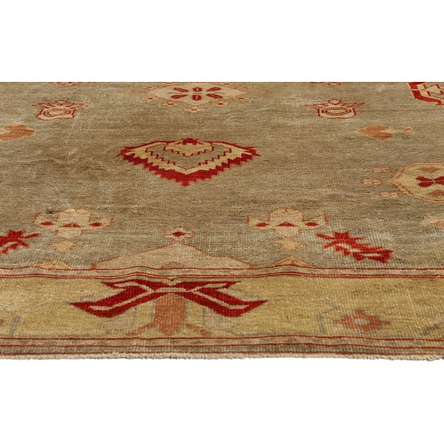 Vintage Turkish Oushak Rug, 07'11 X 09'04 For Sale - Image 4 of 10