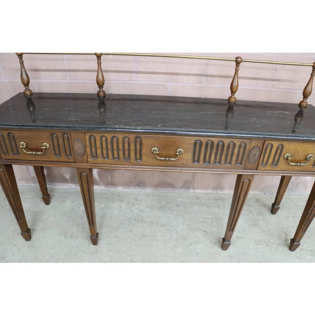 Late 20th Century Century Furniture Granite Top Console For Sale - Image 5 of 11