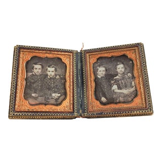 Mother of Pearl & Silver Inlay Daguerreotype Case For Sale