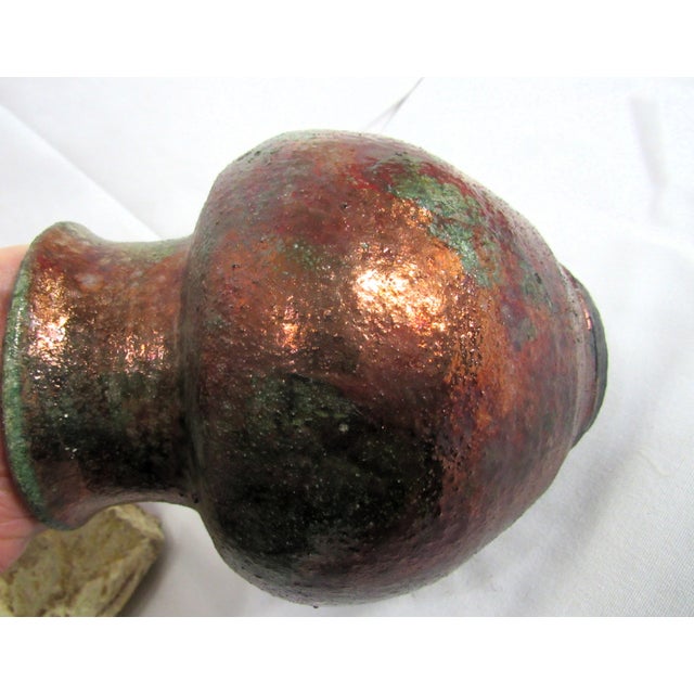 Ceramic Raku Studio Pottery Pot Signed For Sale - Image 7 of 11