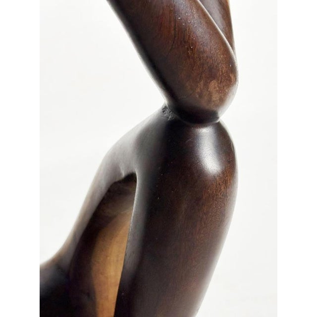 Wooden Sculpture of a Woman's Bust, France, 1980s For Sale - Image 12 of 13