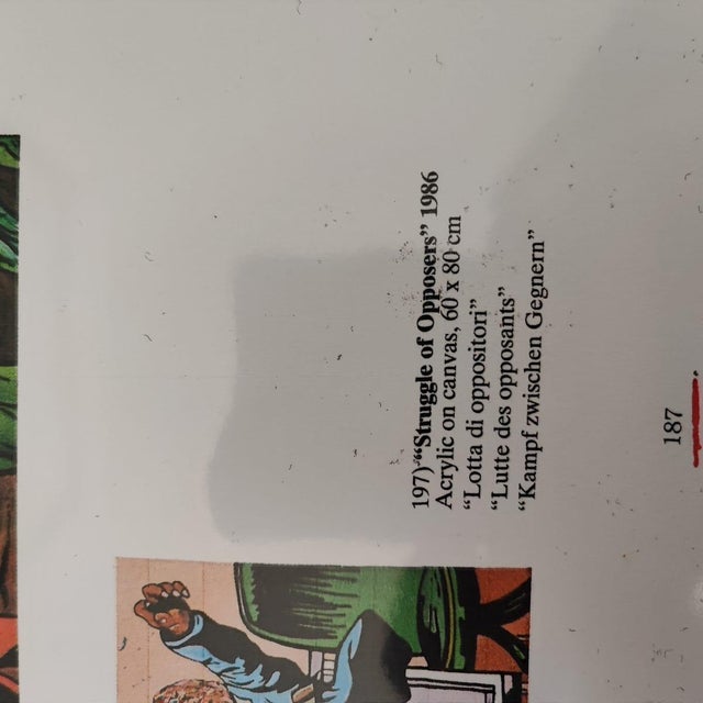 Max Hamlet, Struggle of Opposers, 1986, Acrylic on Canvas, Framed For Sale - Image 15 of 16