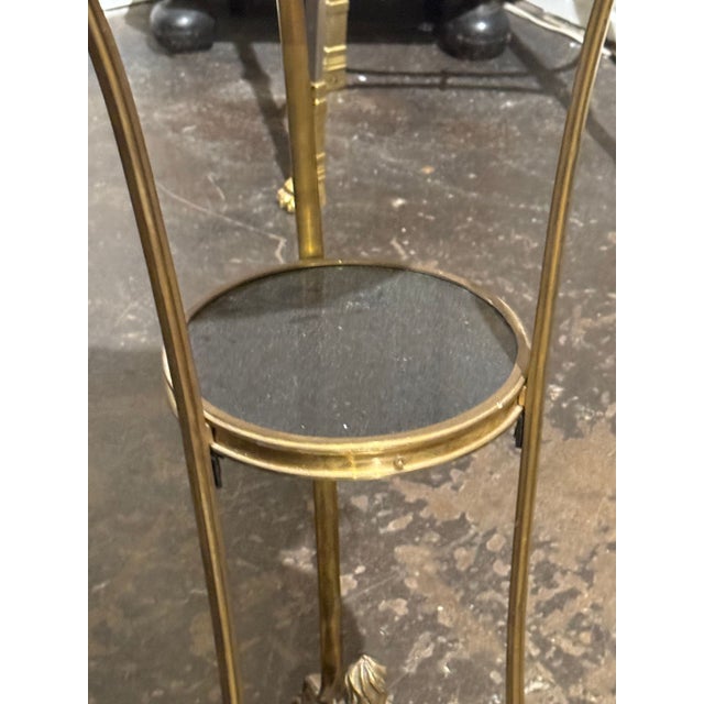 French Empire Bronze and Marble Side Table For Sale In Dallas - Image 6 of 7