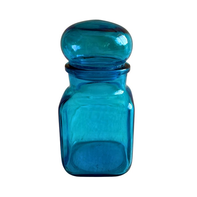 Belgian Cobalt Blue Apothecary Jars, 1920s, Set of 2 For Sale - Image 3 of 10