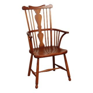 Stickley Vintage Cherry Windsor Armchair For Sale