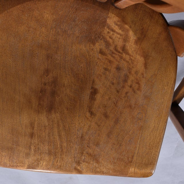 Group of 3 Solid Wood Bankers or Library Chairs Early 20th Century For Sale - Image 15 of 16
