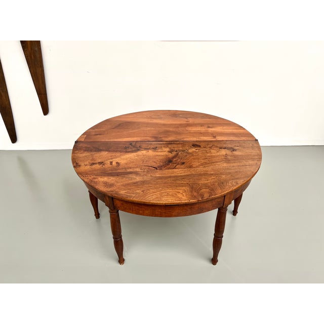 Half-Moon Table in Walnut, 1900s For Sale - Image 18 of 18