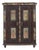 Rustic Farmhouse Folk Art Painted Bridal Cabinet 1844 For Sale