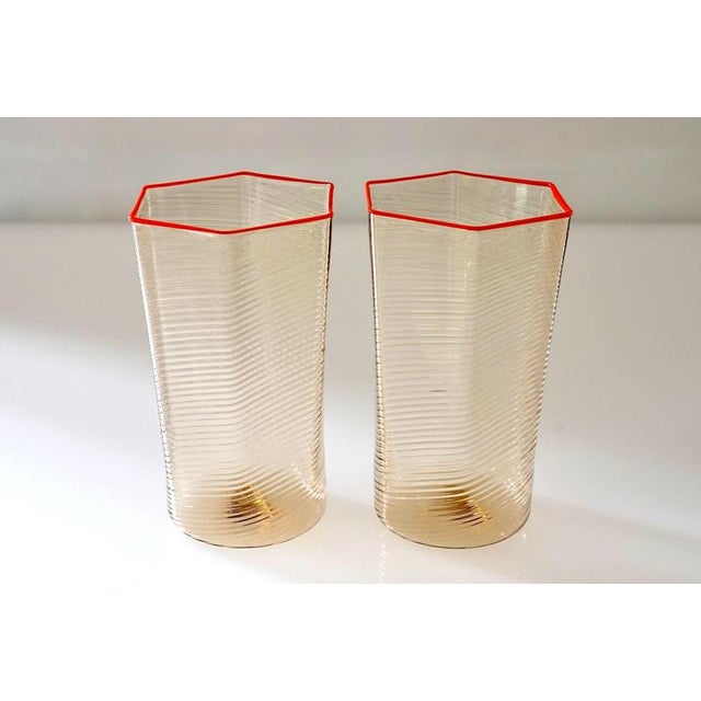 Esagonali Tumblers and Pitcher in Murano Glass, Set of 13 For Sale - Image 16 of 18