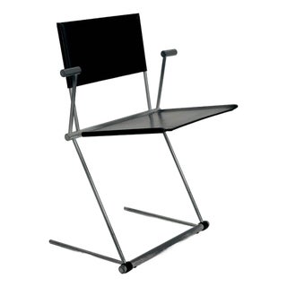 Mid-Century Modern Ballerina Black Dining Chair by Herbert Ohl for Matteo Grassi, Italy, 1980s For Sale