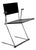 Mid-Century Modern Ballerina Black Dining Chair by Herbert Ohl for Matteo Grassi, Italy, 1980s For Sale
