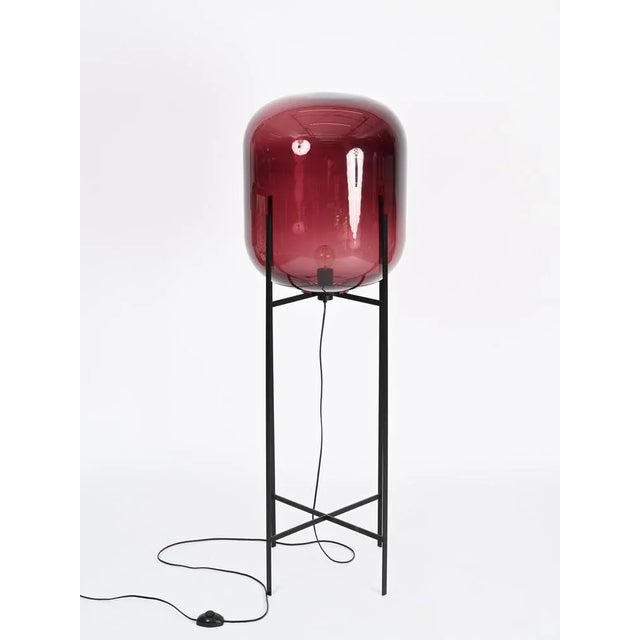 Large Purple Oda Floor Lamp in Blown Glass attributed to Sebastian Herkner For Sale - Image 4 of 17