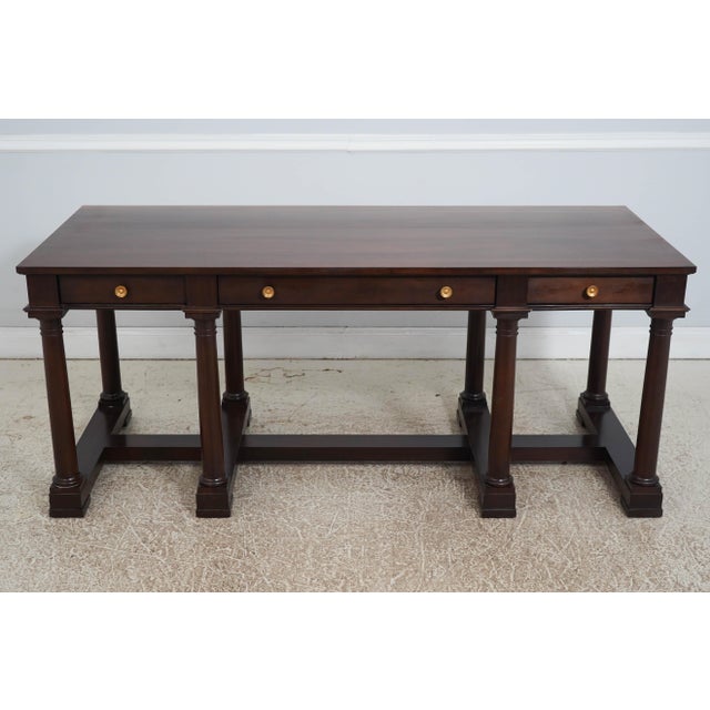 Age: Approx: 20 Years Old Details: Mahogany Dovetailed Drawer Construction High Quality Construction Large Impressive Desk...