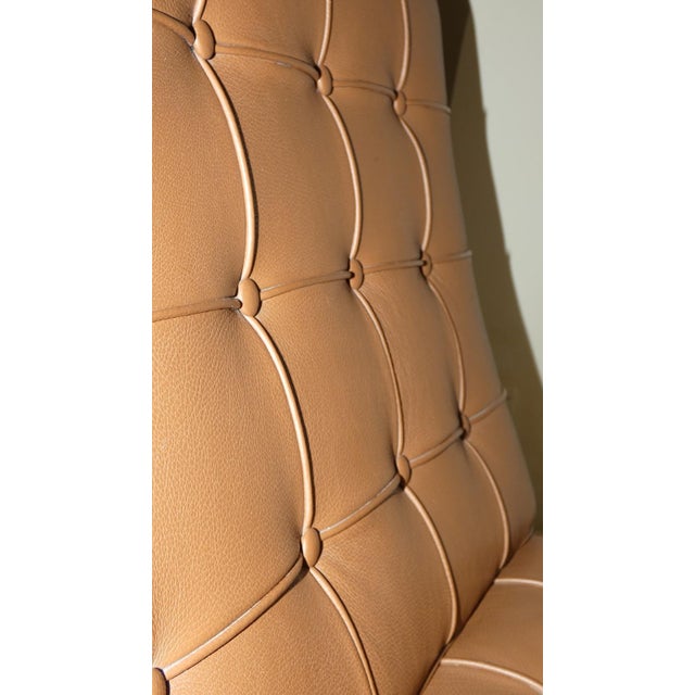 Chair in Steel and Leather in the Style of Knoll, 1980s For Sale - Image 15 of 18