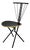 Italian Modern Black Wood and Metal Folding Chair, 1980s For Sale