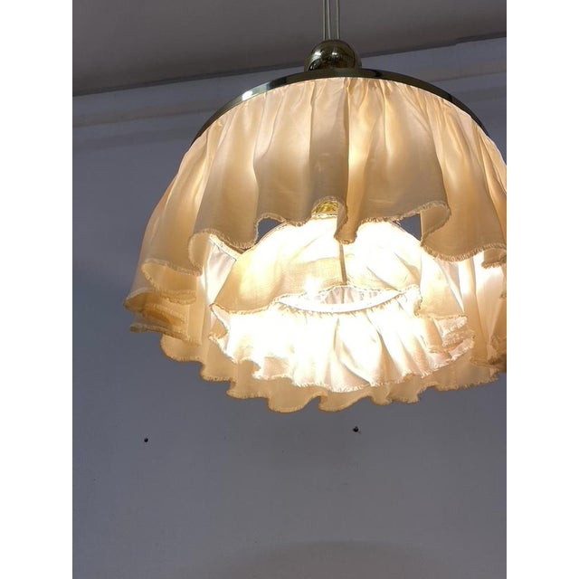 1950s Counterweight Silk Pendant Light by Adolf Loos for J. T. Kalmar, 1955 For Sale - Image 5 of 15