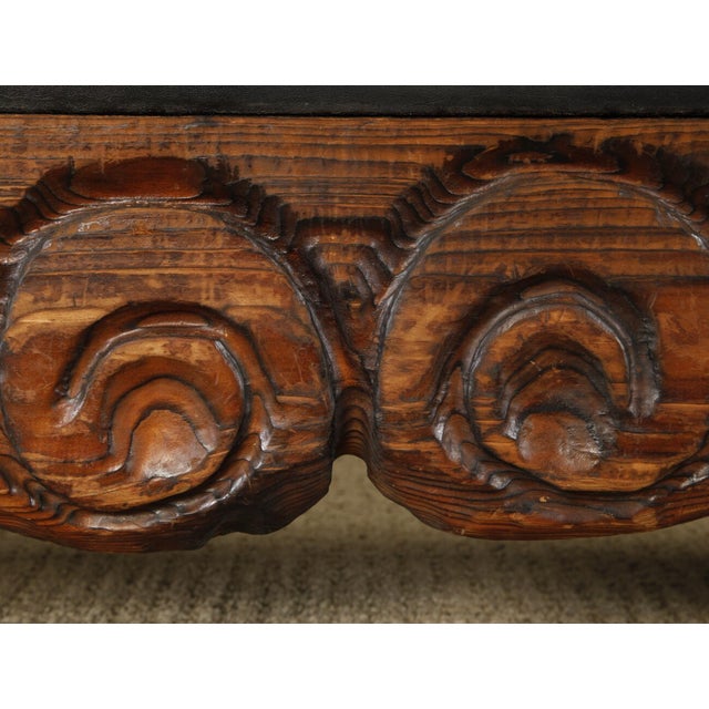 Vintage Mid-Century Tiki Polynesian Carved Wood Bench by Witco, 1960s For Sale - Image 13 of 17