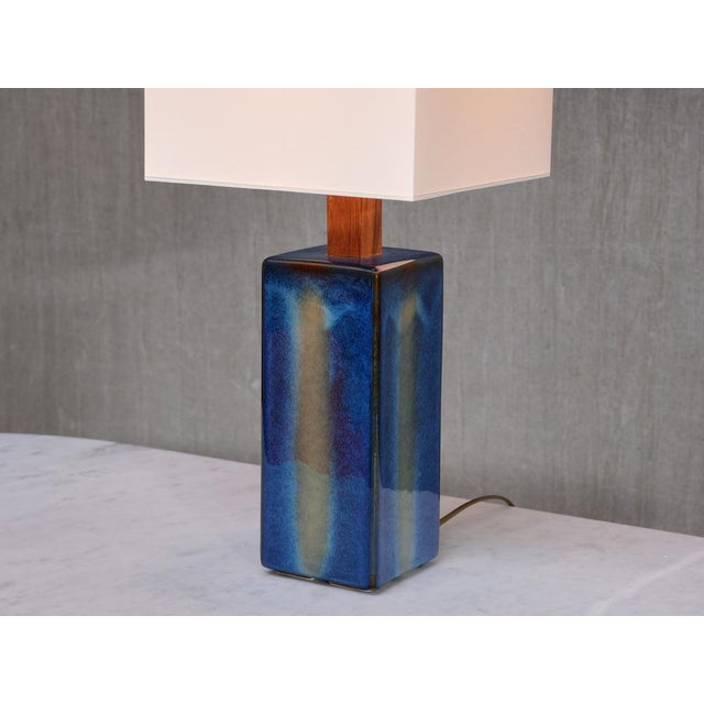 Glazed Ceramic Model 1071-1 Table Lamp by Einar Johansen for Søholm, Denmark, 1960s For Sale - Image 11 of 13