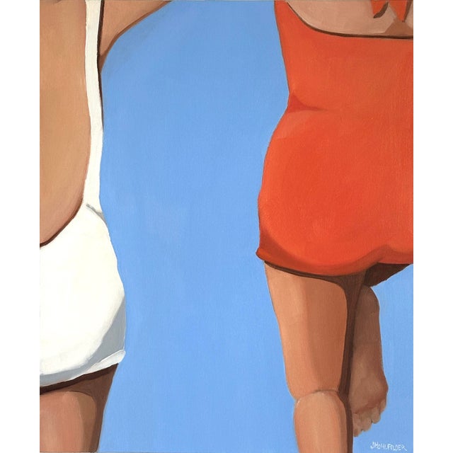 "Take the Plunge" Original Modern Oil Painting, by Jennifer Hohlfelder For Sale