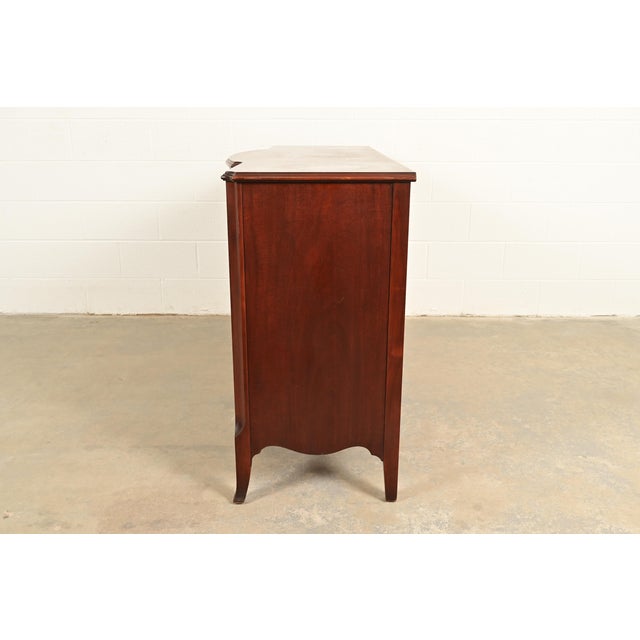 Romweber Antique Federal Inlaid Flame Mahogany Sideboard Credenza, Circa 1920s For Sale - Image 10 of 12