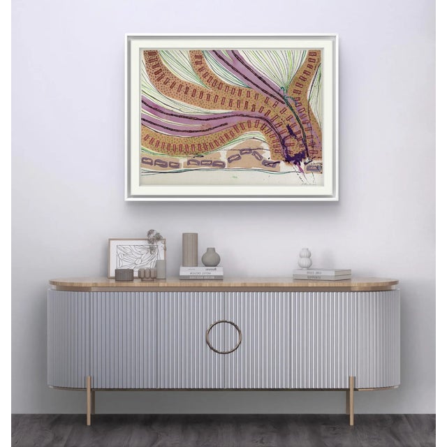 2000 - 2009 Barbara Beck 2003 Abstract Acrylic Painting on Paper - Signed/Dated/Unframed For Sale - Image 5 of 10